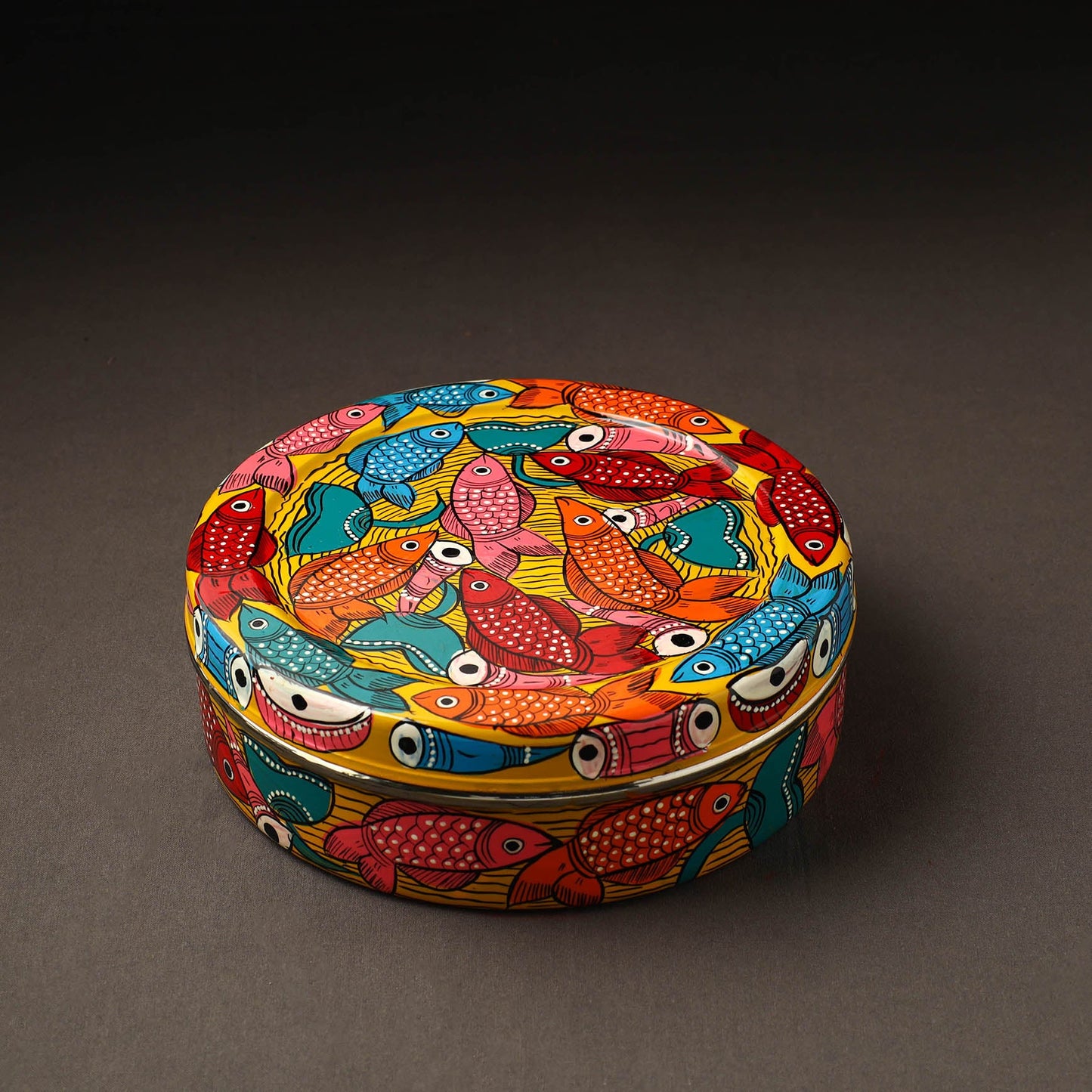 Bengal Patua Handpainted Stainless Steel Casserole