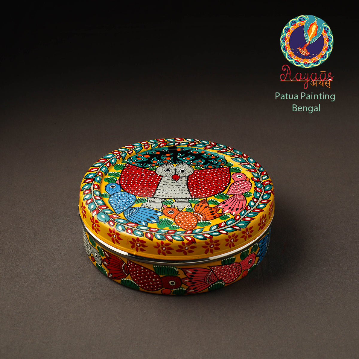 Bengal Patua Handpainted Stainless Steel Casserole