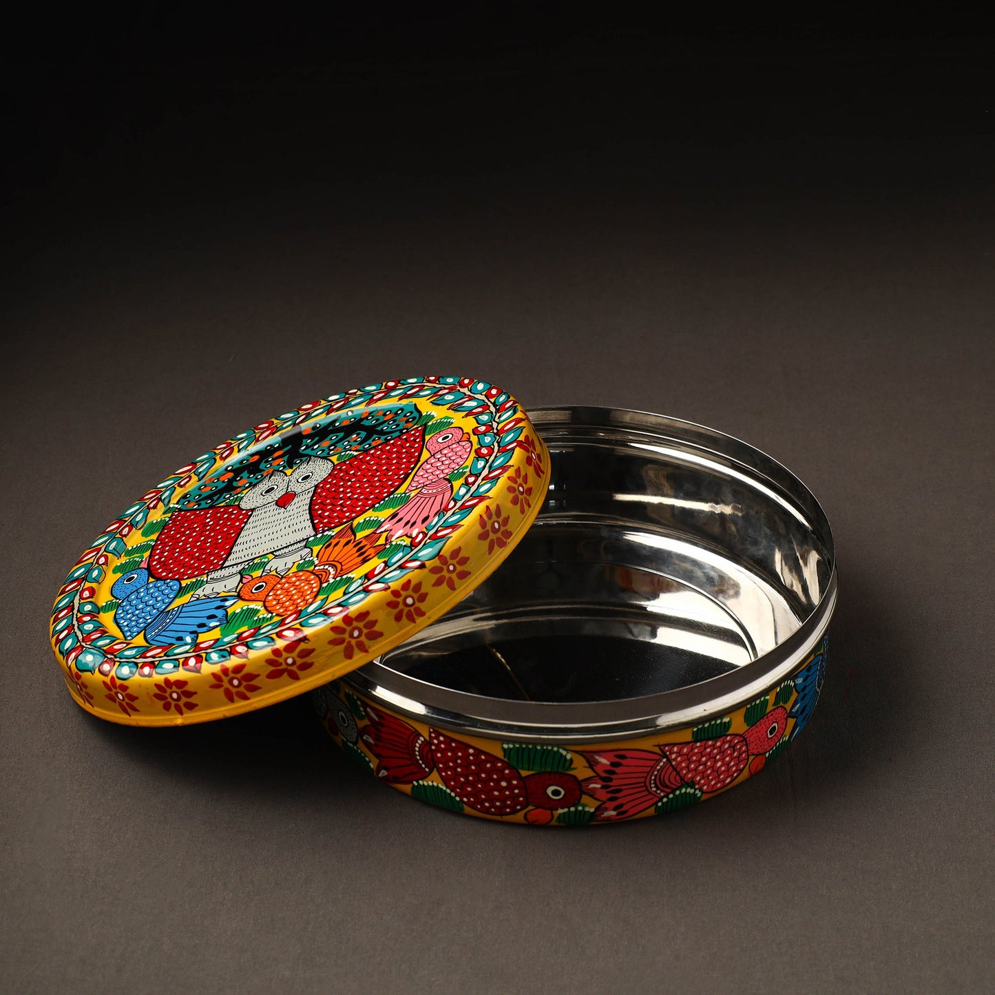 Bengal Patua Handpainted Stainless Steel Casserole