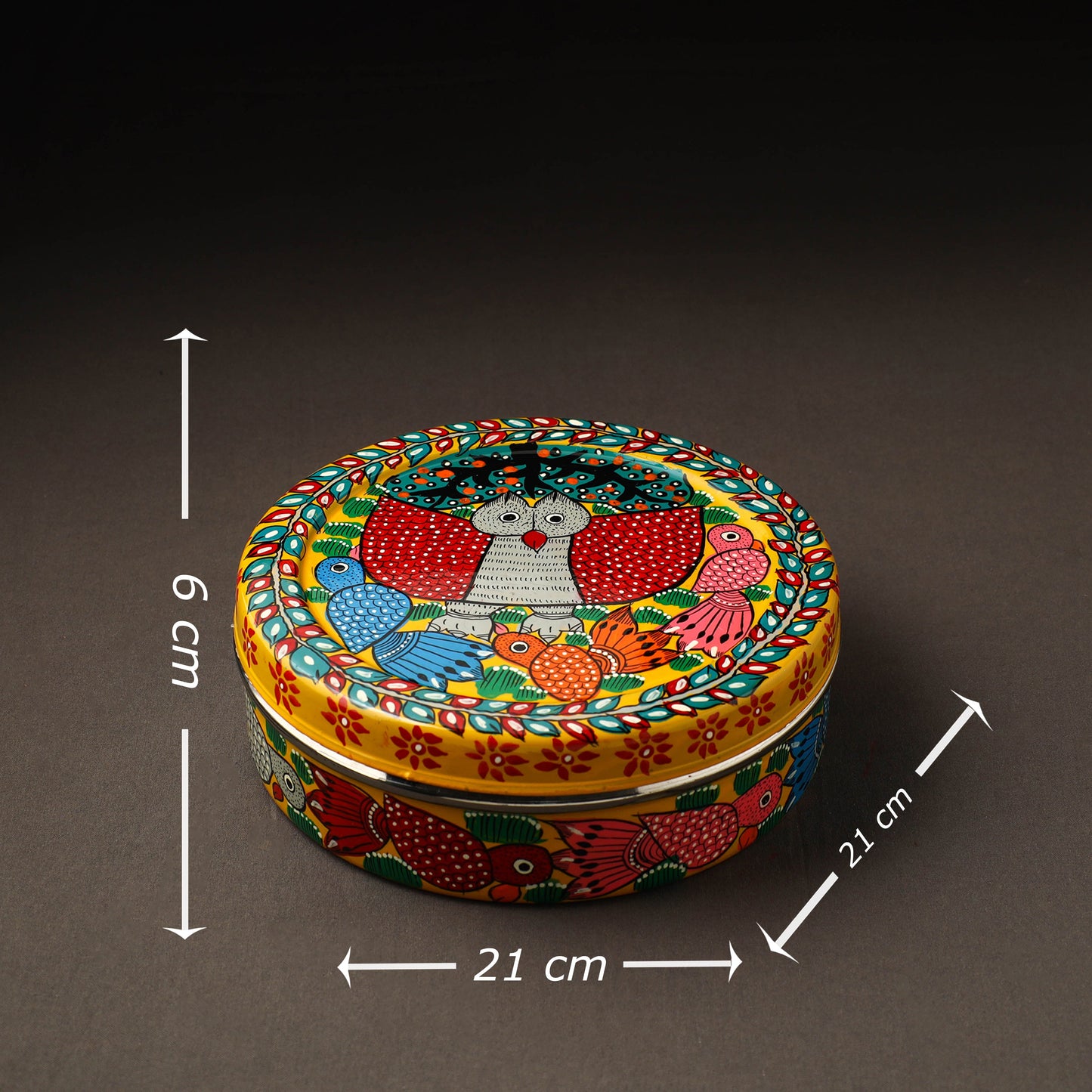 Bengal Patua Handpainted Stainless Steel Casserole