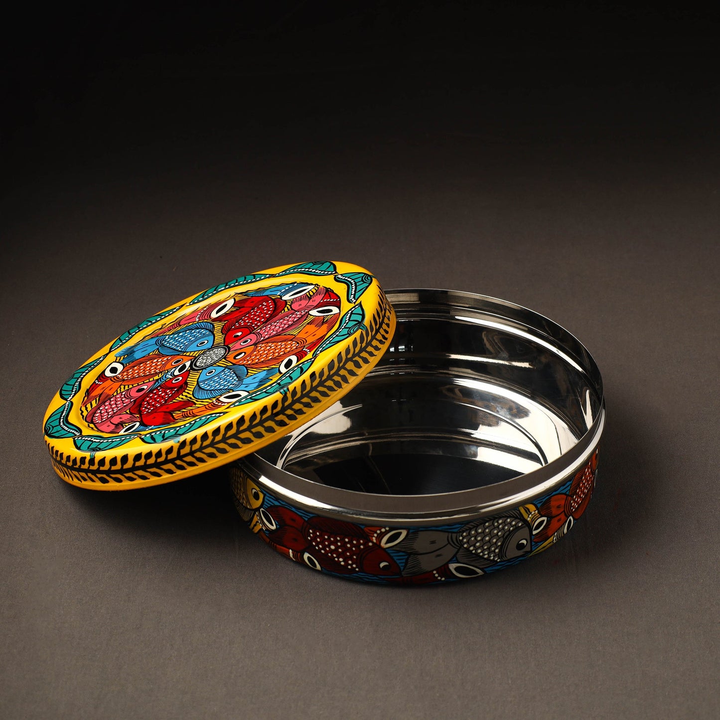 Bengal Patua Handpainted Stainless Steel Casserole