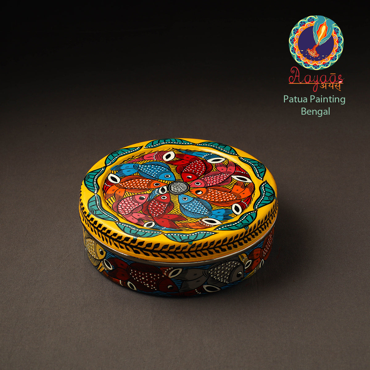 Bengal Patua Handpainted Stainless Steel Casserole