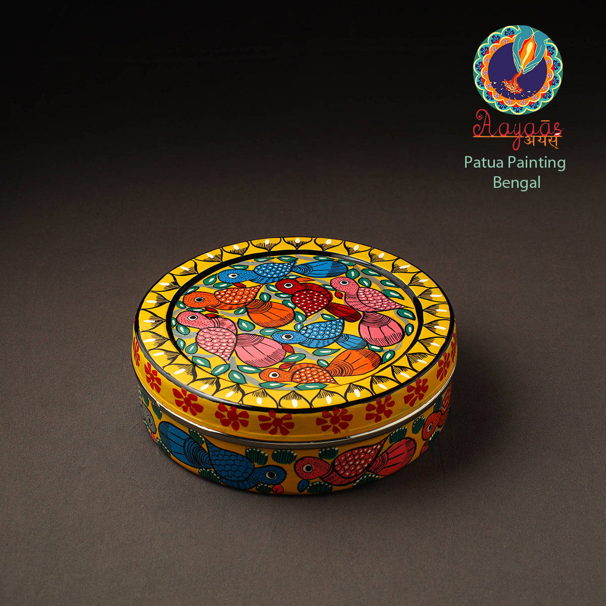 Bengal Patua Handpainted Stainless Steel Casserole