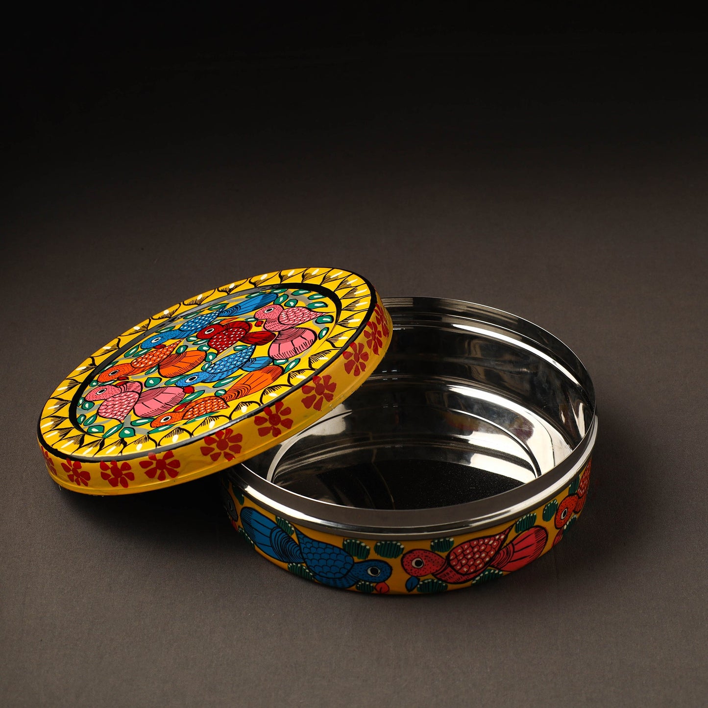 Bengal Patua Handpainted Stainless Steel Casserole