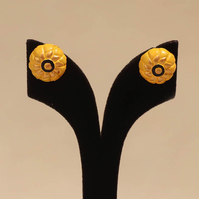 Bishnupur handpainted terracotta stud earrings 43