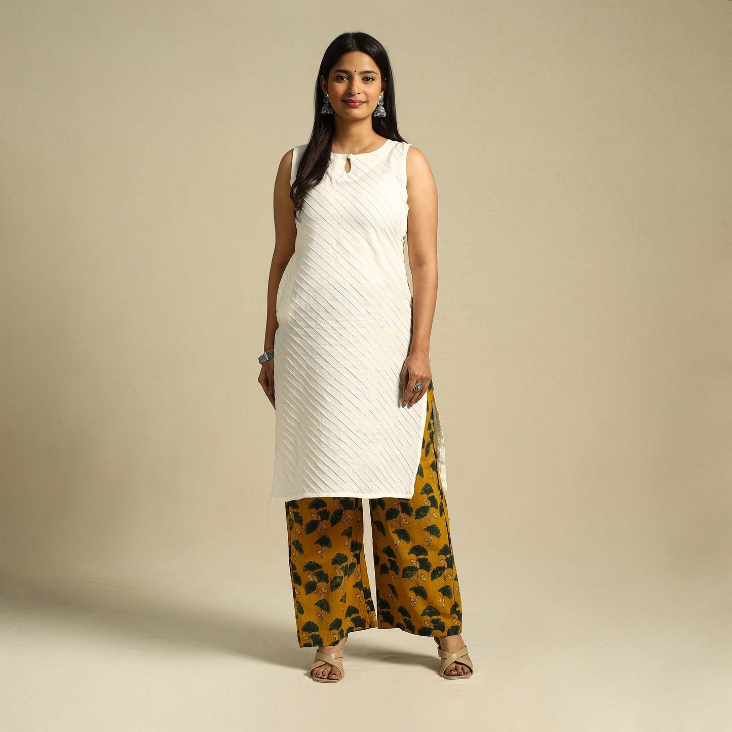 Block Print Cotton Ajrakh Palazzo