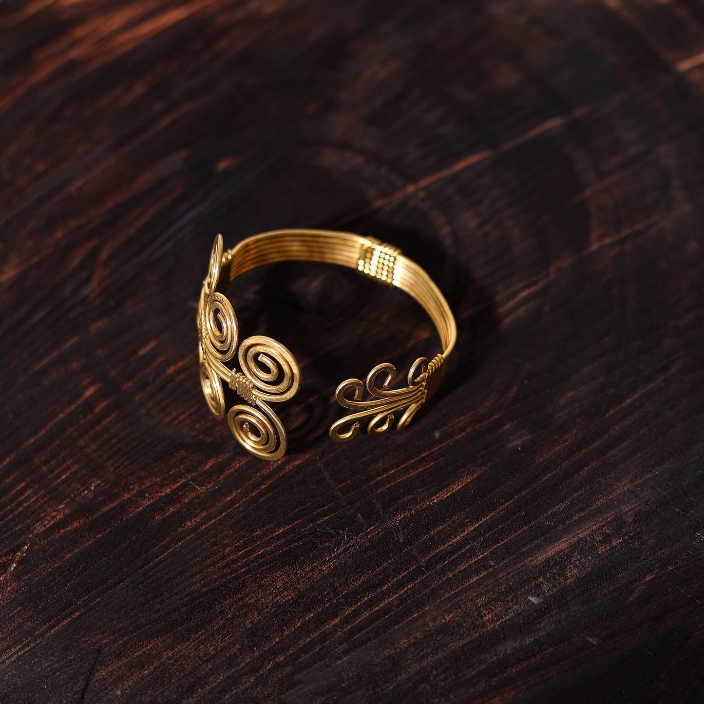 Buy Brass Metal Handcrafted Dokra Cuff Bracelet (Adjustable)