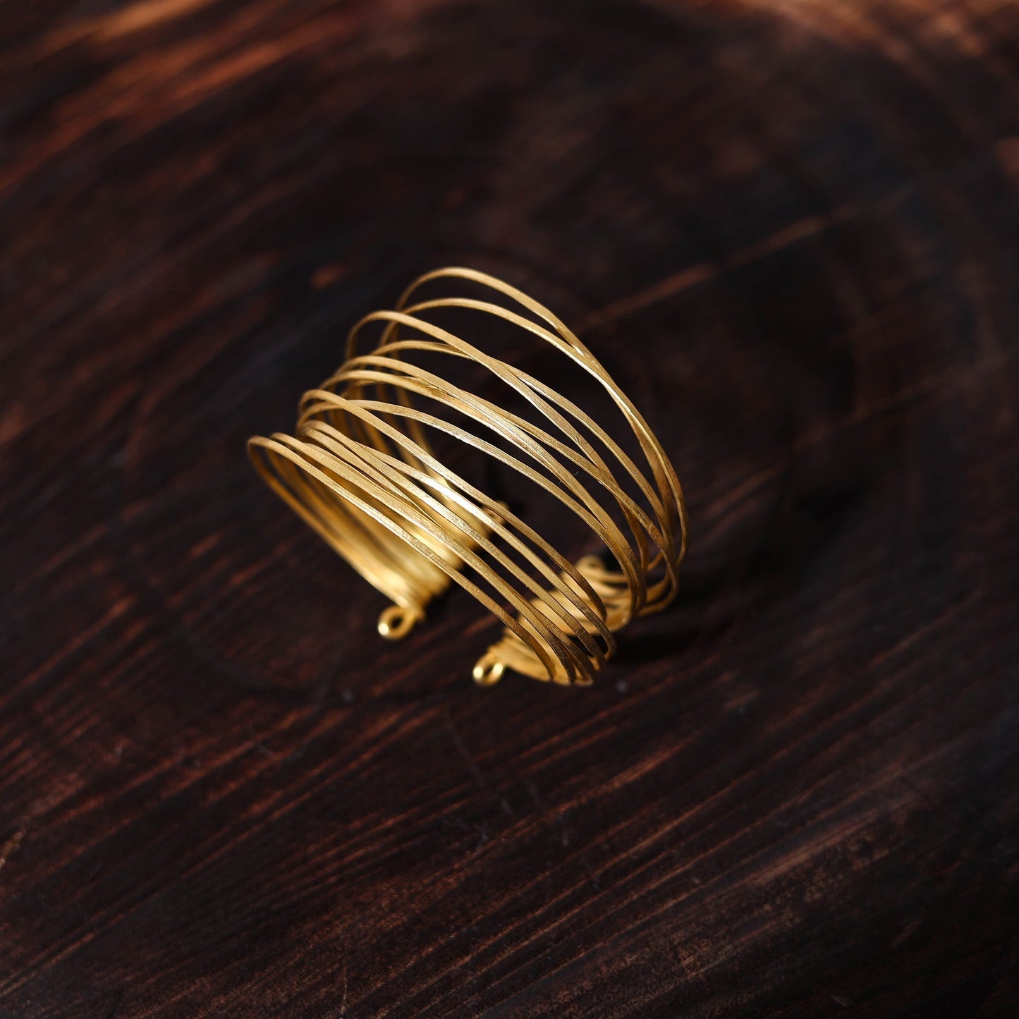 Buy Brass Metal Handcrafted Dokra Cuff Bracelet (Adjustable)