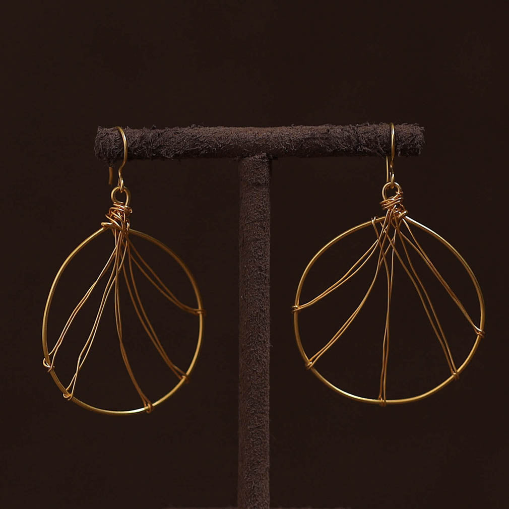 Brass metal handcrafted earrings 100