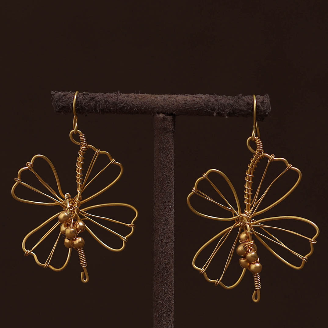 Brass metal handcrafted earrings 35