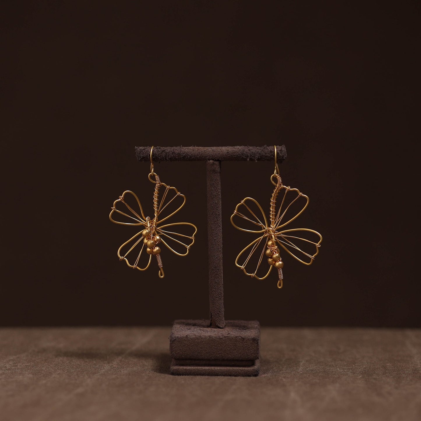 Brass metal handcrafted earrings 35
