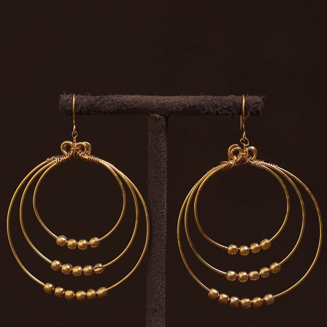 Brass metal handcrafted earrings 36