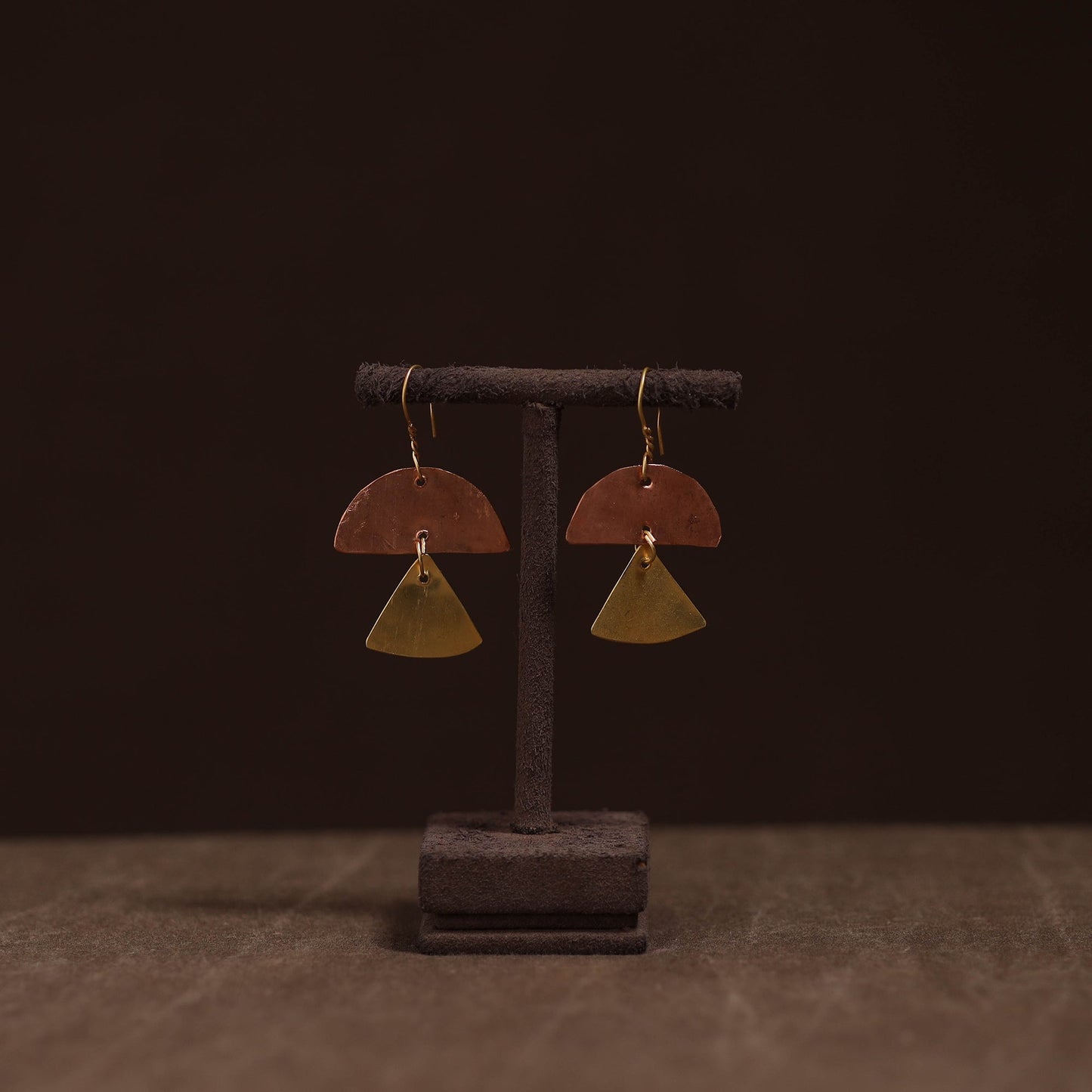 Brass metal handcrafted earrings 42