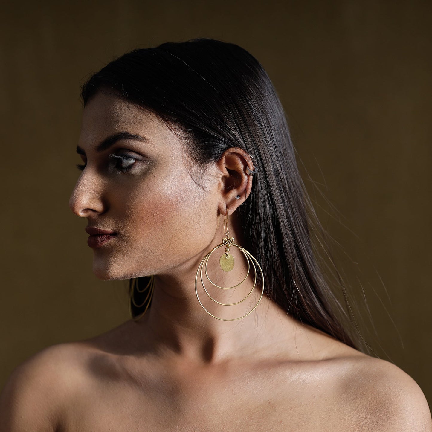 Brass Metal Handcrafted Dokra Earrings by Asalkaar Online at iTokri.com
