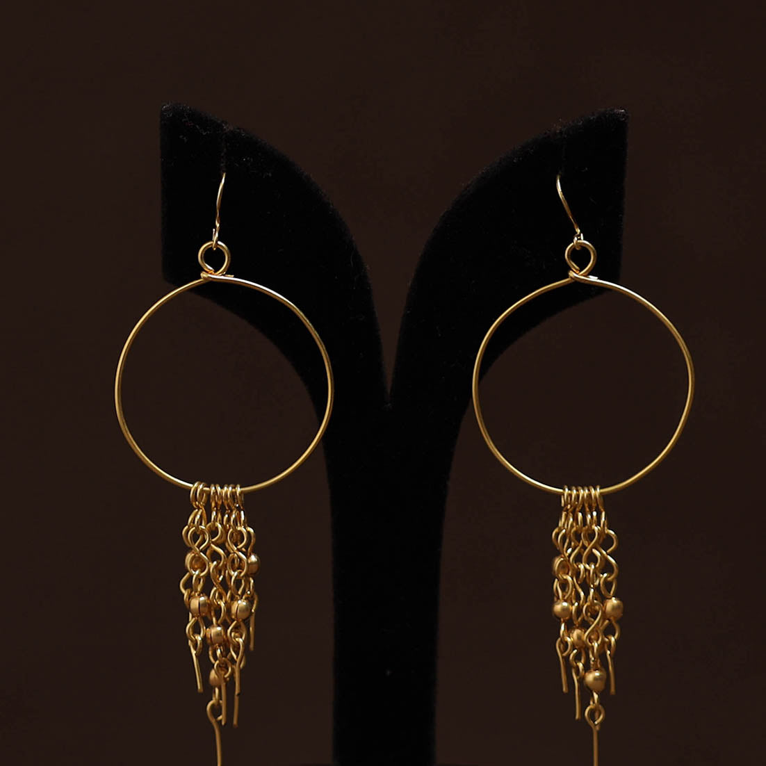 Brass metal handcrafted earrings 87