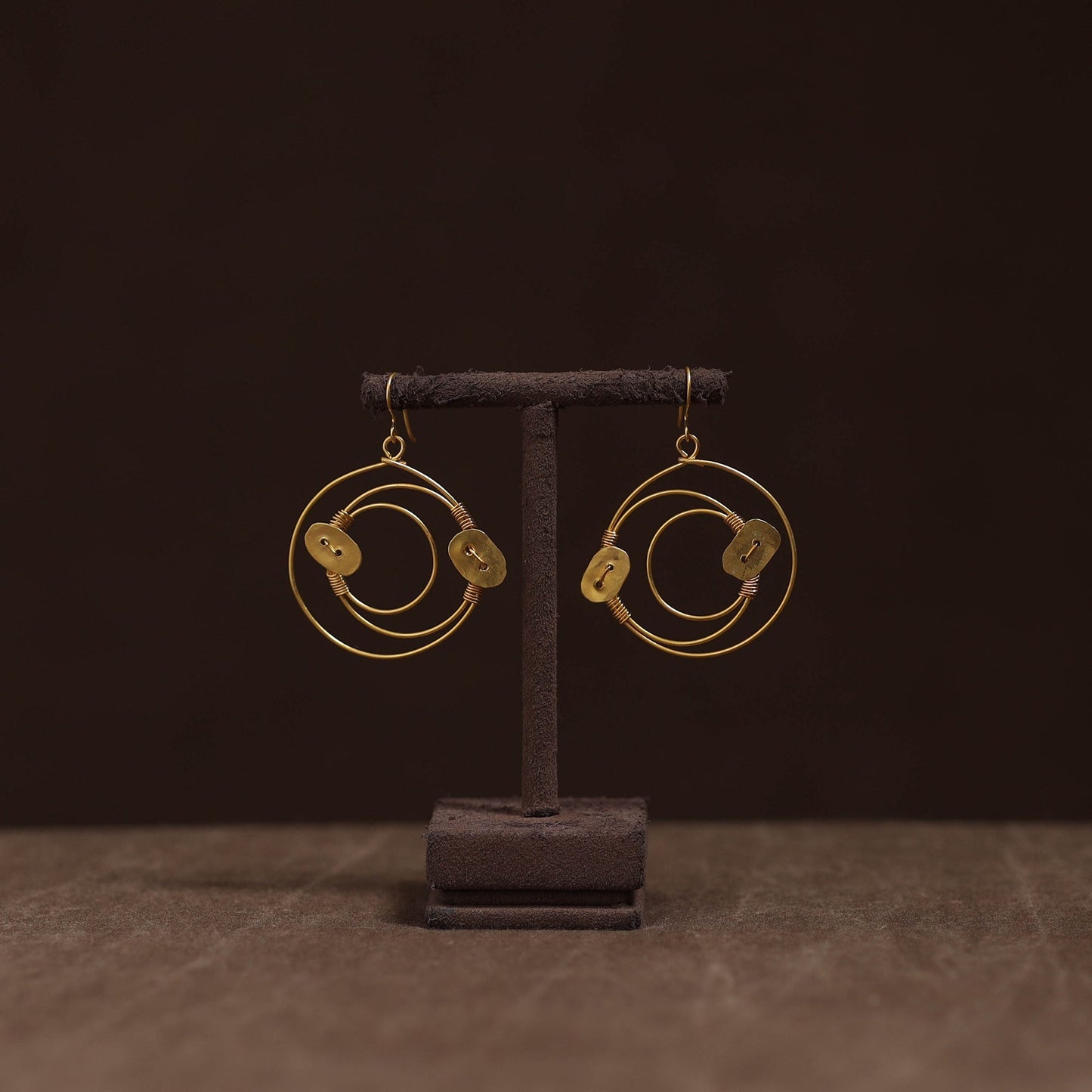 Brass metal handcrafted earrings 89