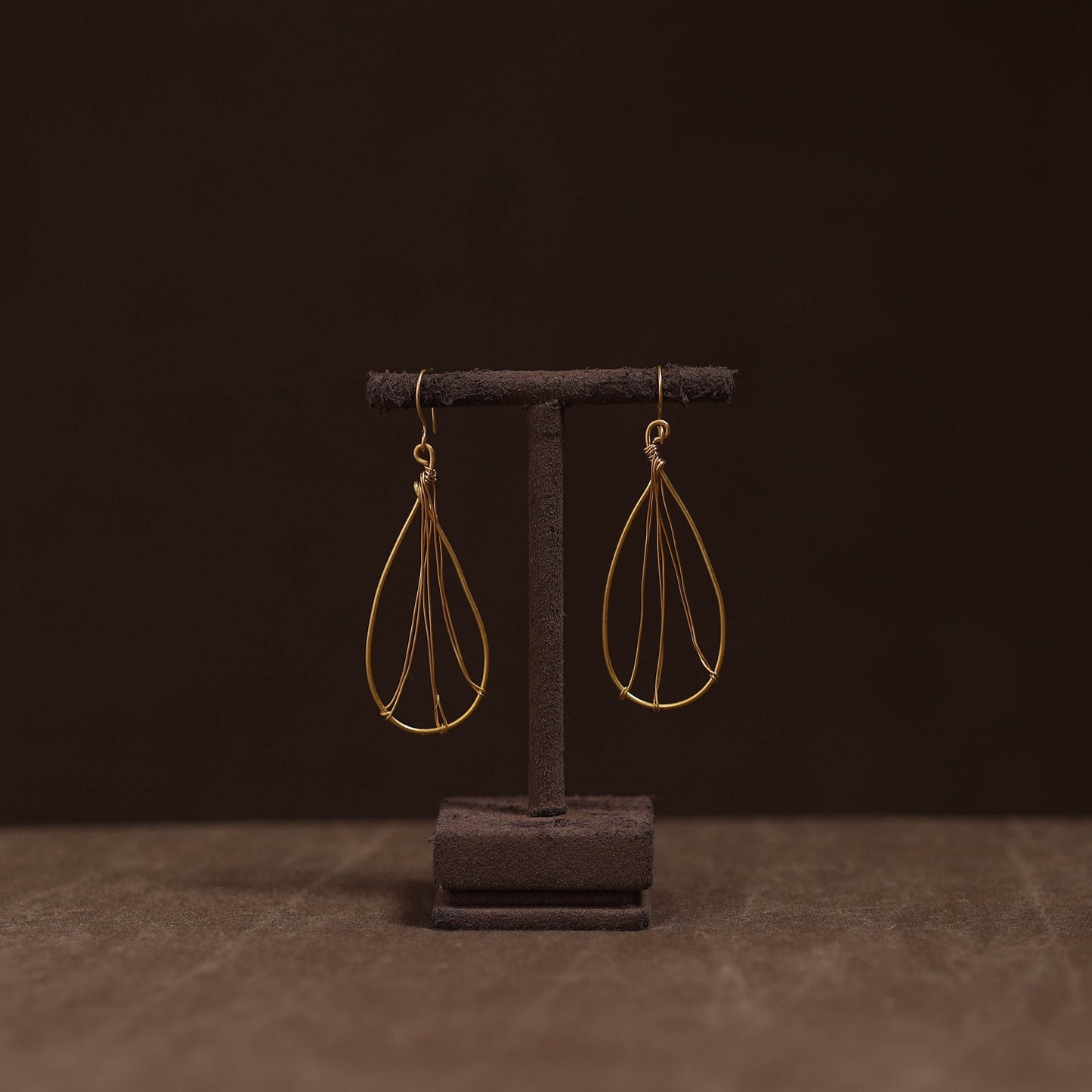 Brass metal handcrafted earrings 93