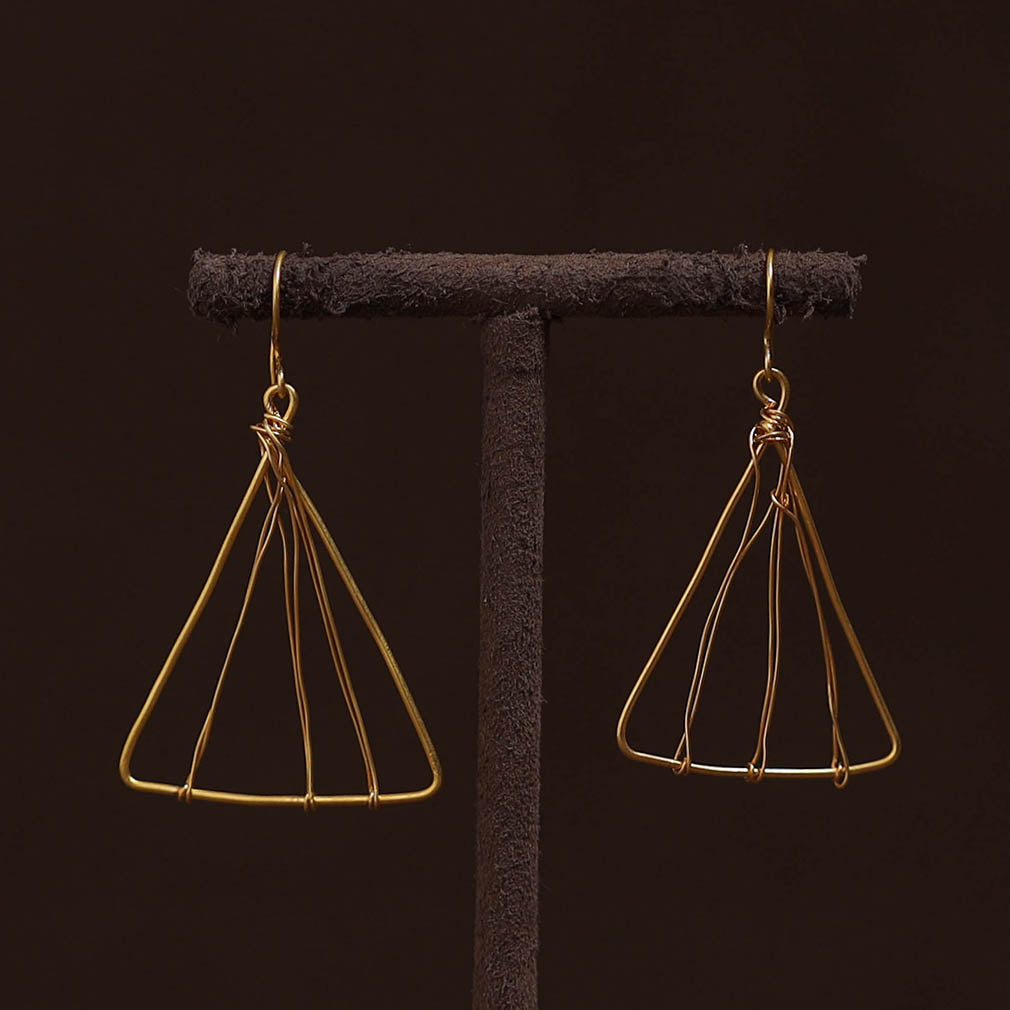 Brass metal handcrafted earrings 94