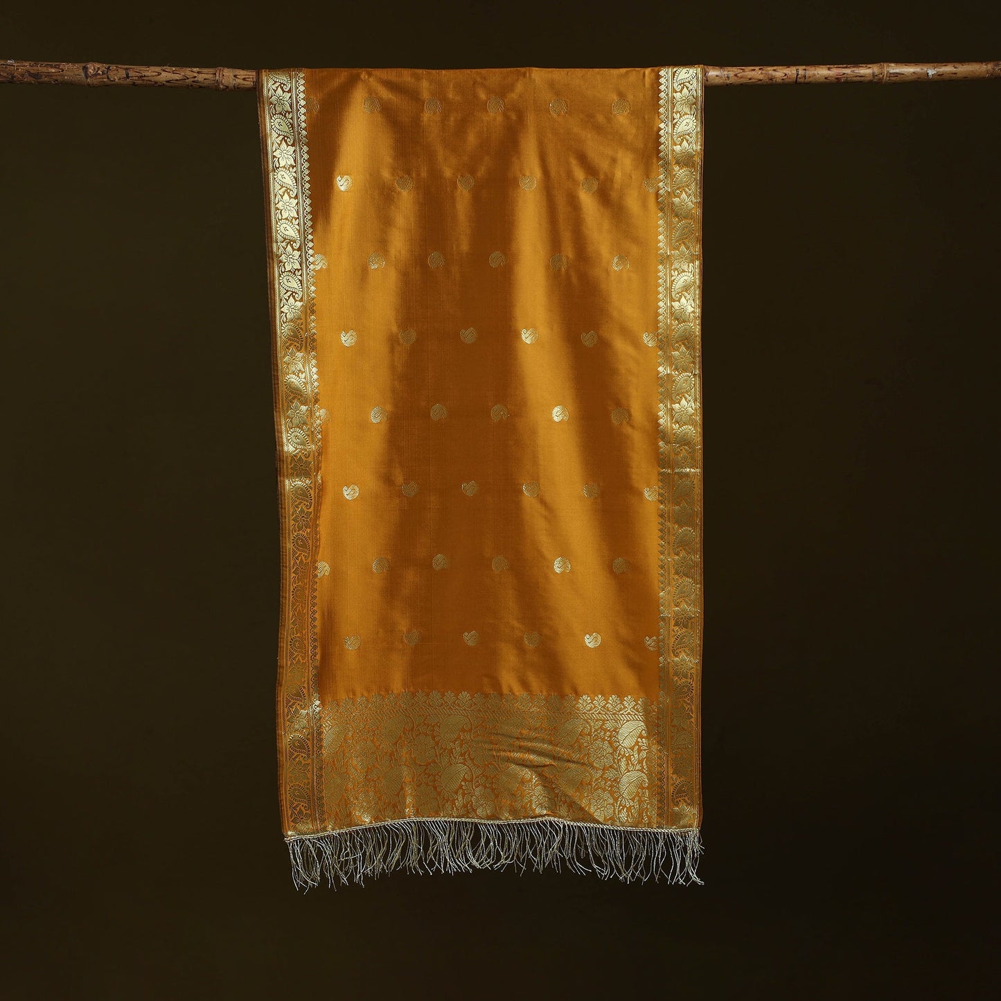 Brocade handloom semi silk nakshi buti banarasi stole
