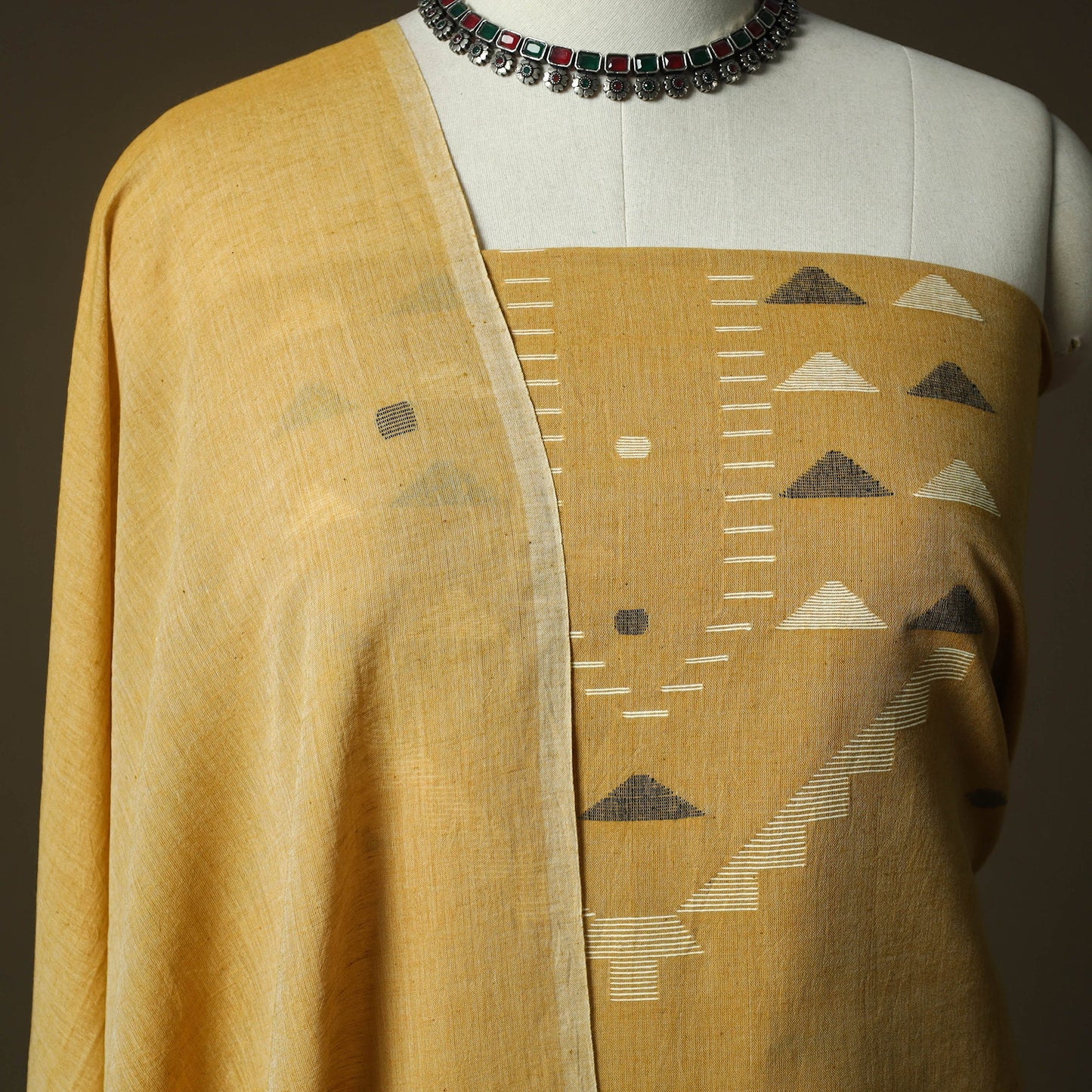 Burdwan jamdani handloom cotton 2pc unstitched dress
