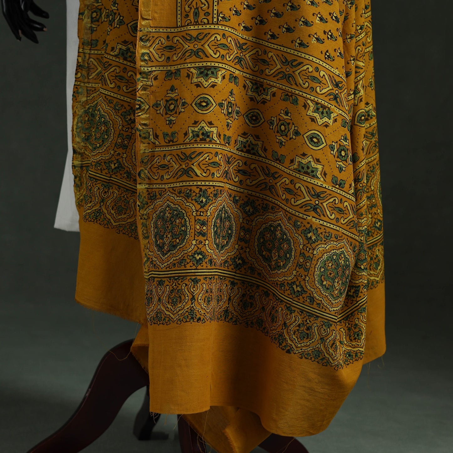 Chanderi silk kutch hand block print natural dyed handloom
