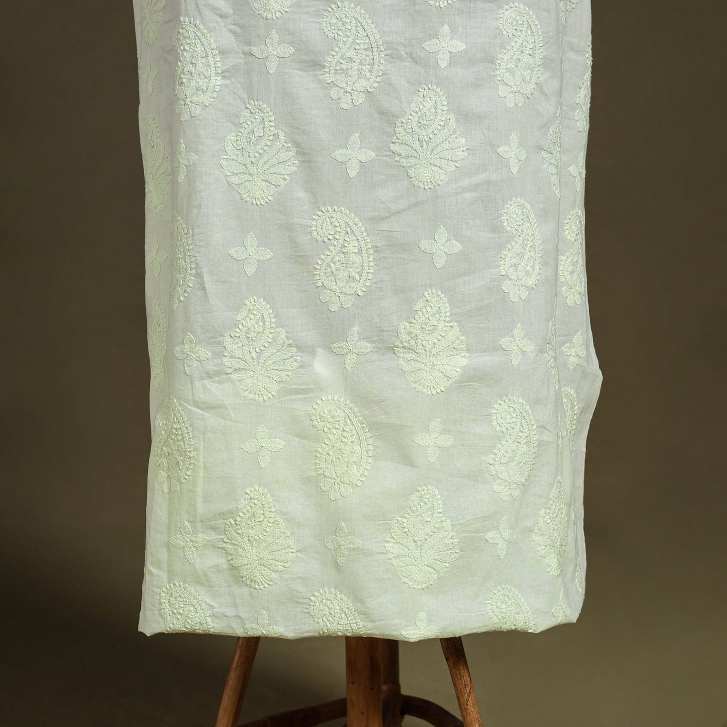 Chikankari Hand Embroidery Mul Cotton Kurta Material