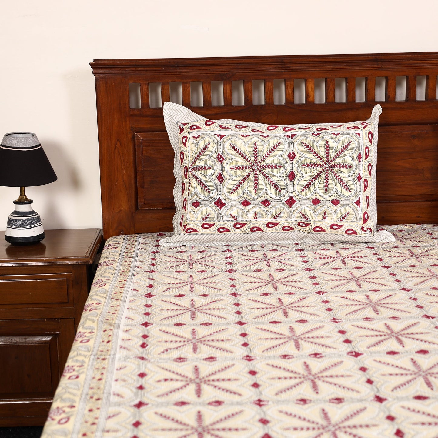 Block Print Cotton Double Sanganeri Bed Sheet