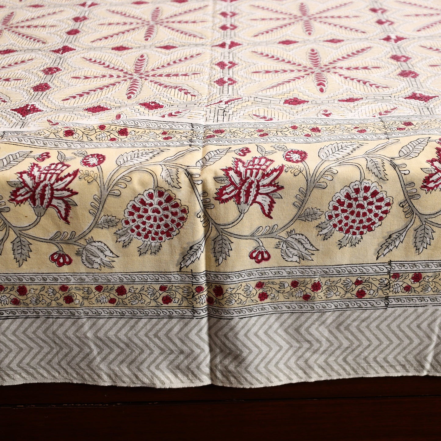 Block Print Cotton Double Sanganeri Bed Sheet