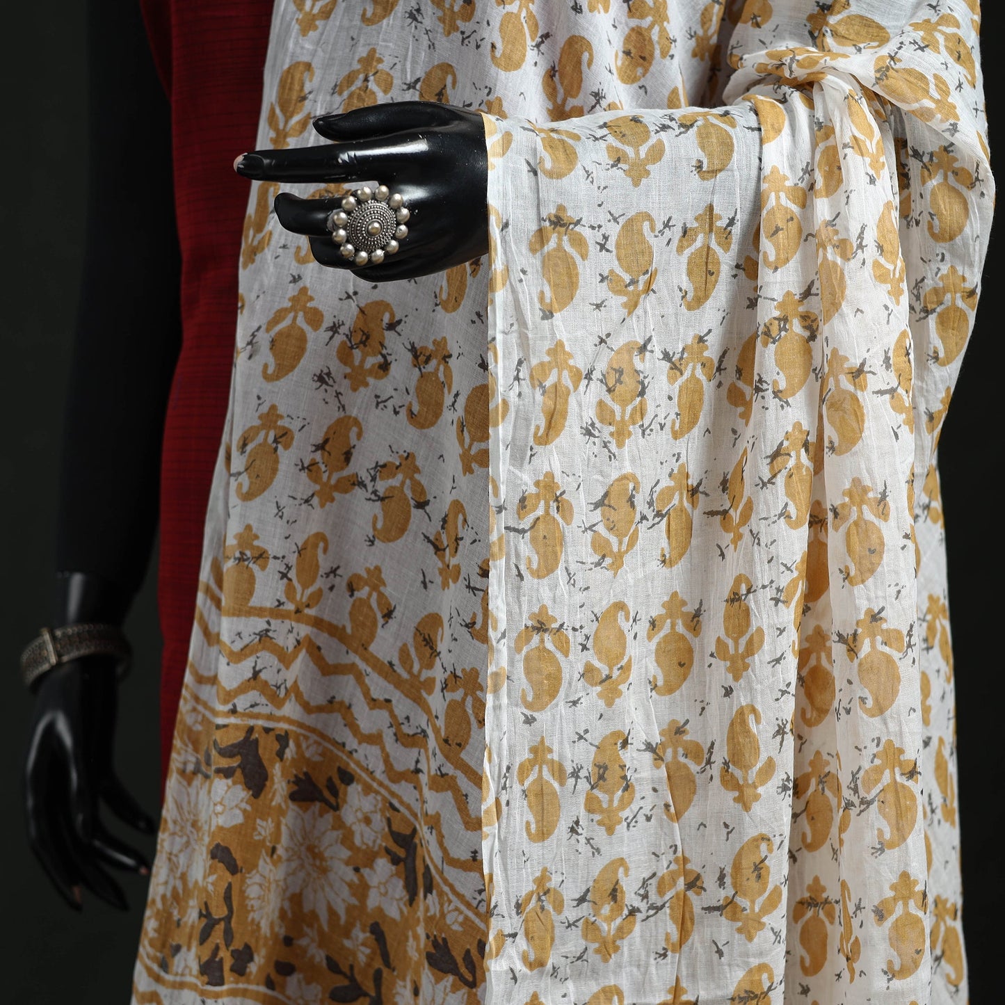 Cotton jaipur printed dupatta 61 - handcrafted