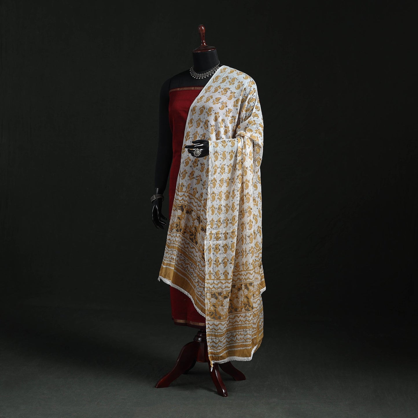 Cotton jaipur printed dupatta 61 - handcrafted
