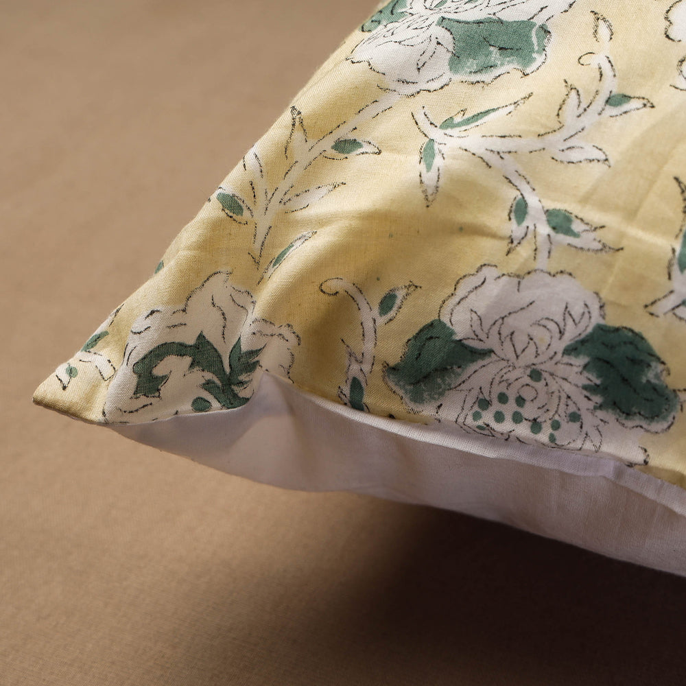 Block Print Cotton Sanganeri Cushion Cover