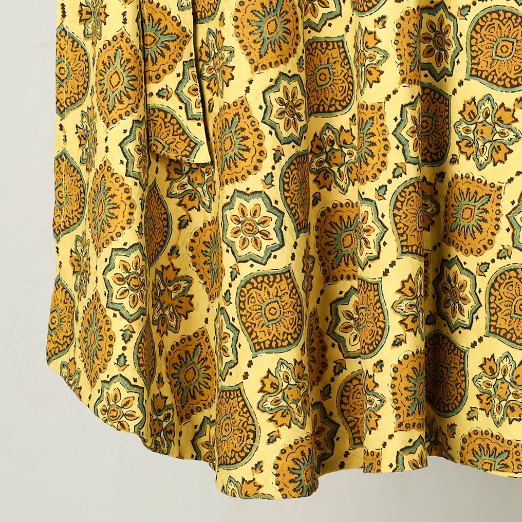 Block Print Cotton Wrap Around Ajrakh Skirt Online