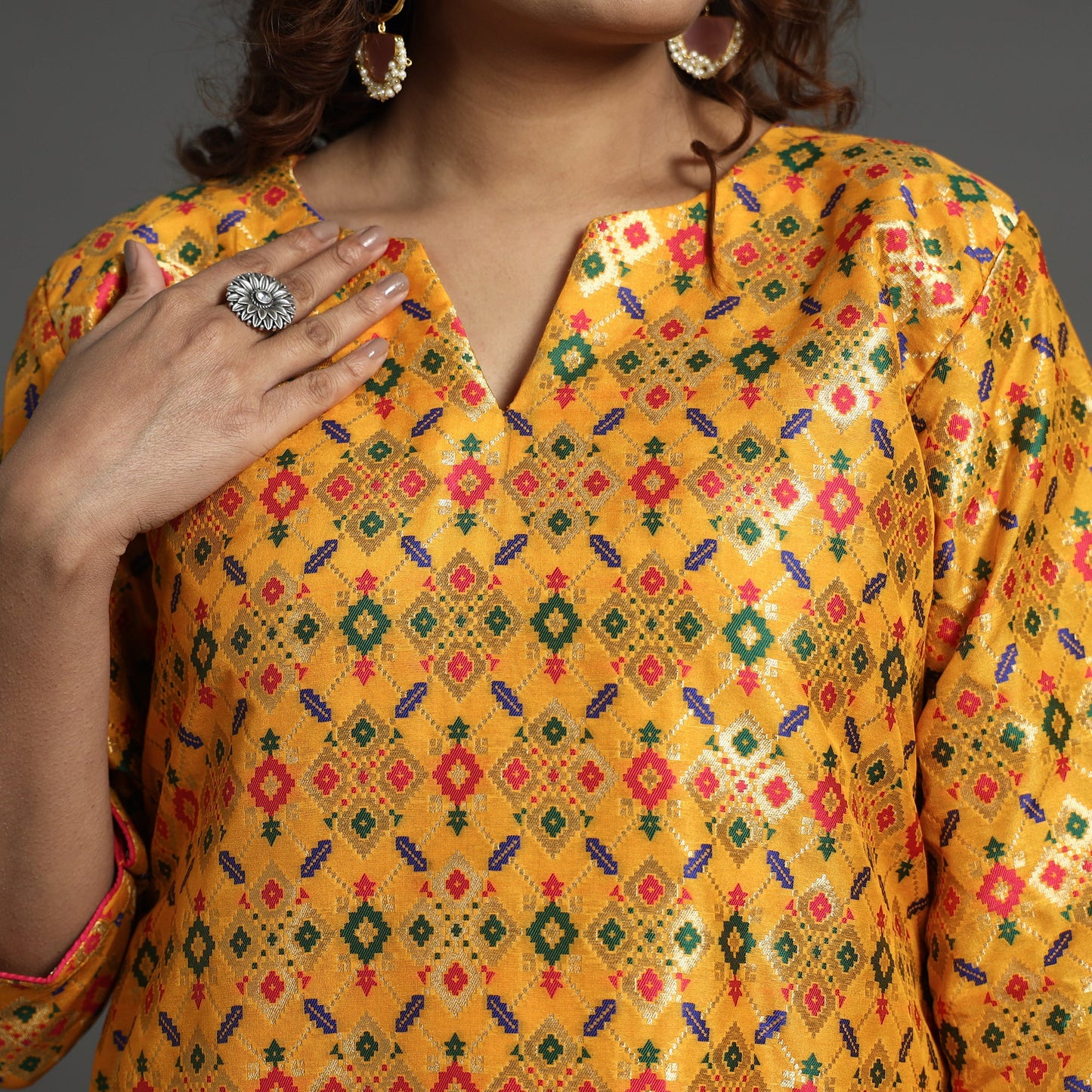 Banarasi Brocade Silk Kurta with Pant Set