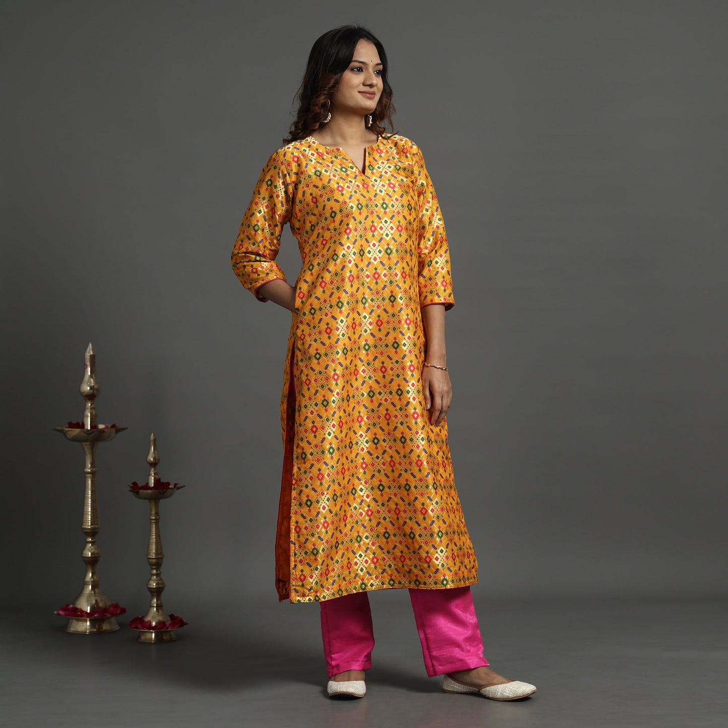 Banarasi Brocade Silk Kurta with Pant Set