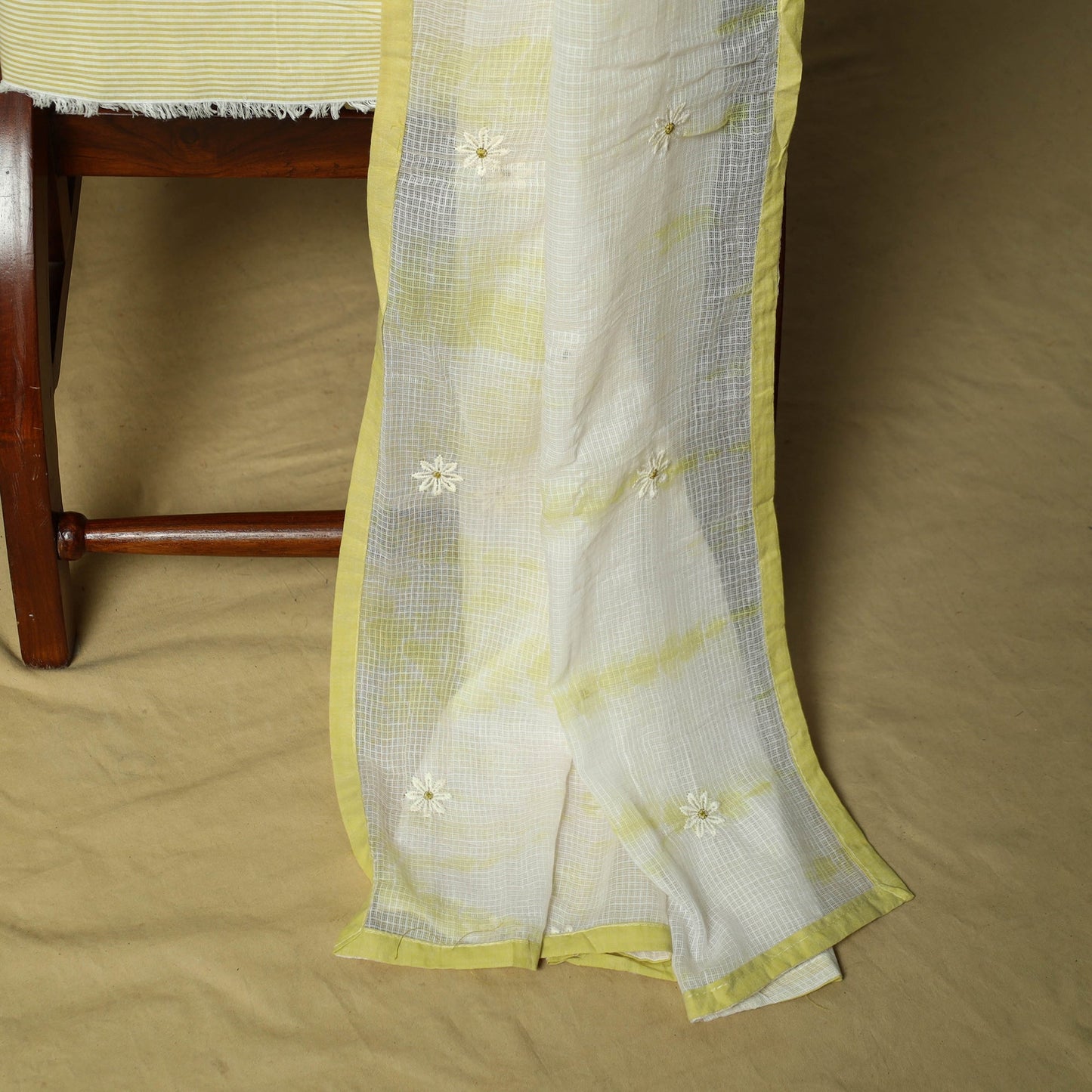 Embroidered cotton 3pc unstitched dress material 95
