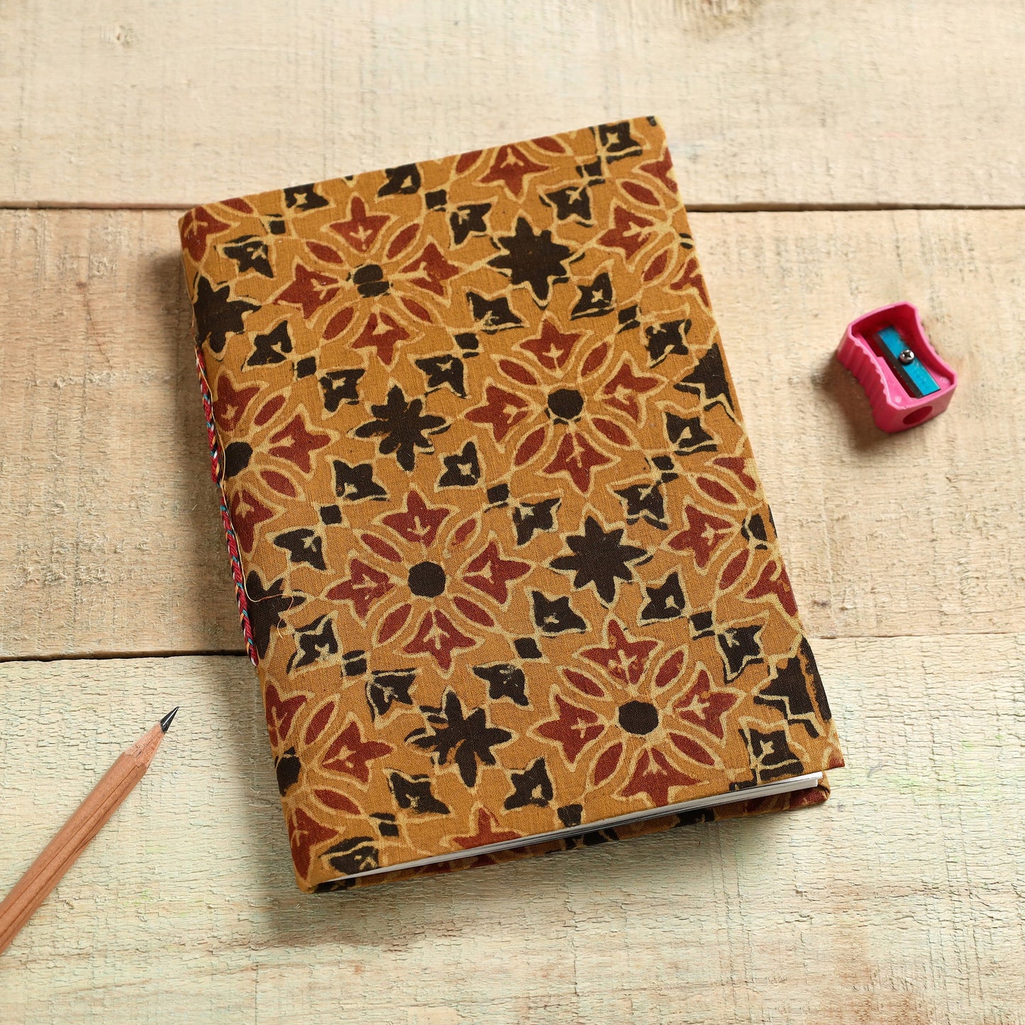 Ajrakh Fabric Cover Handmade Paper Notebook Online in India