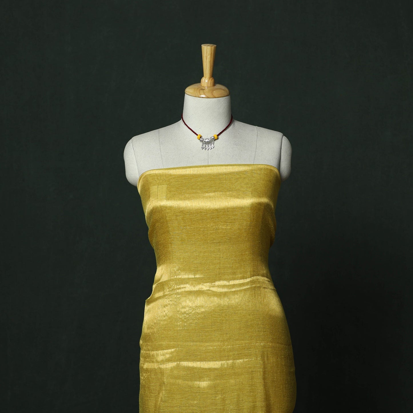 Fine tissue zari plain 2pc unstitched dress material