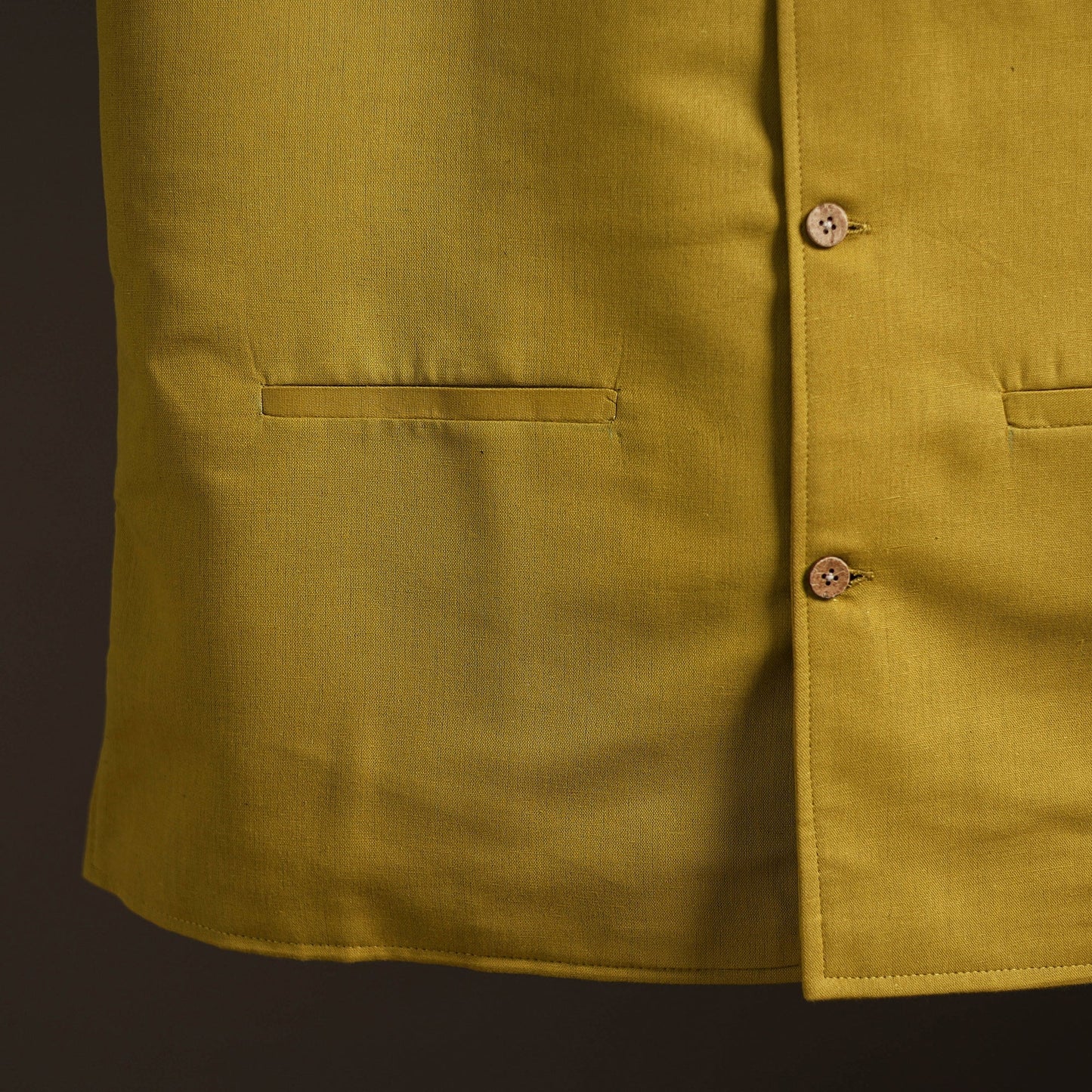 Flex cotton men plain nehru jacket 01 - handcrafted