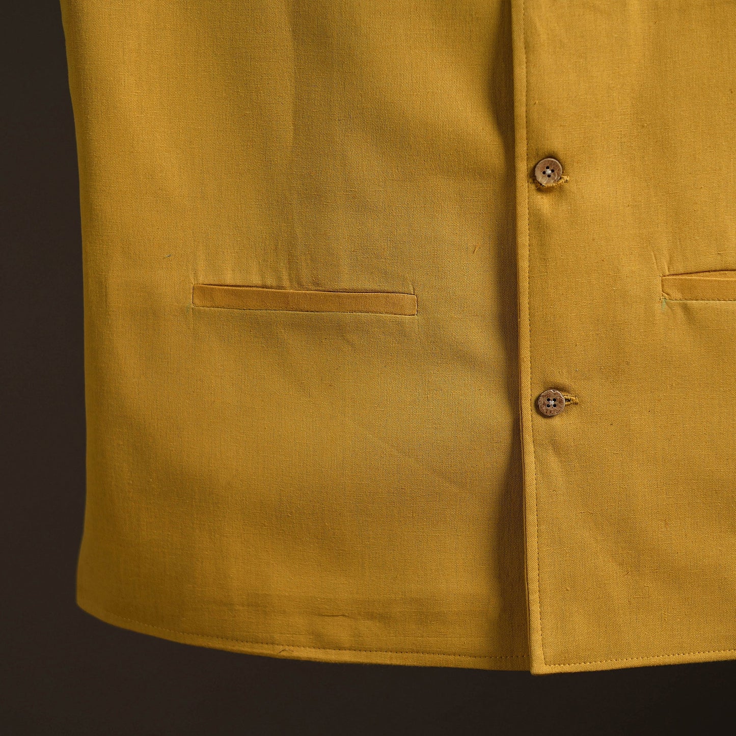 Flex cotton men plain nehru jacket 06 - handcrafted
