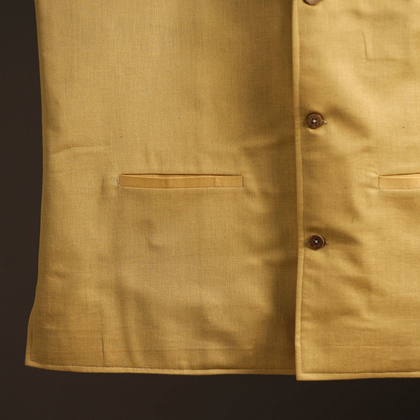 Flex cotton men plain nehru jacket 08 - handcrafted
