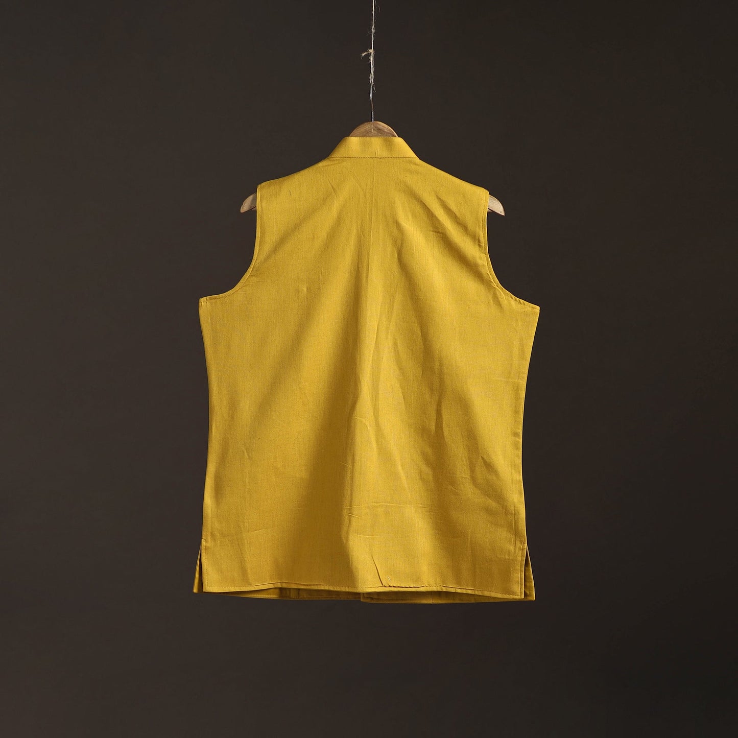 Flex cotton men plain nehru jacket 11 - handcrafted