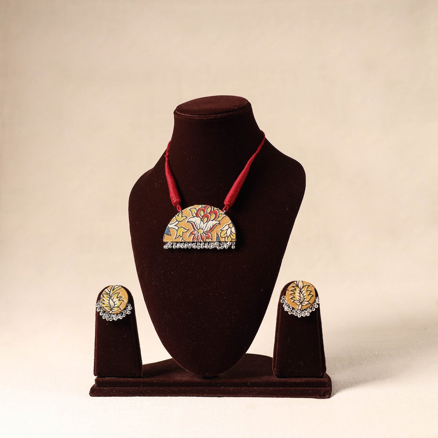 Yellow German Silver Fabart Necklace Set