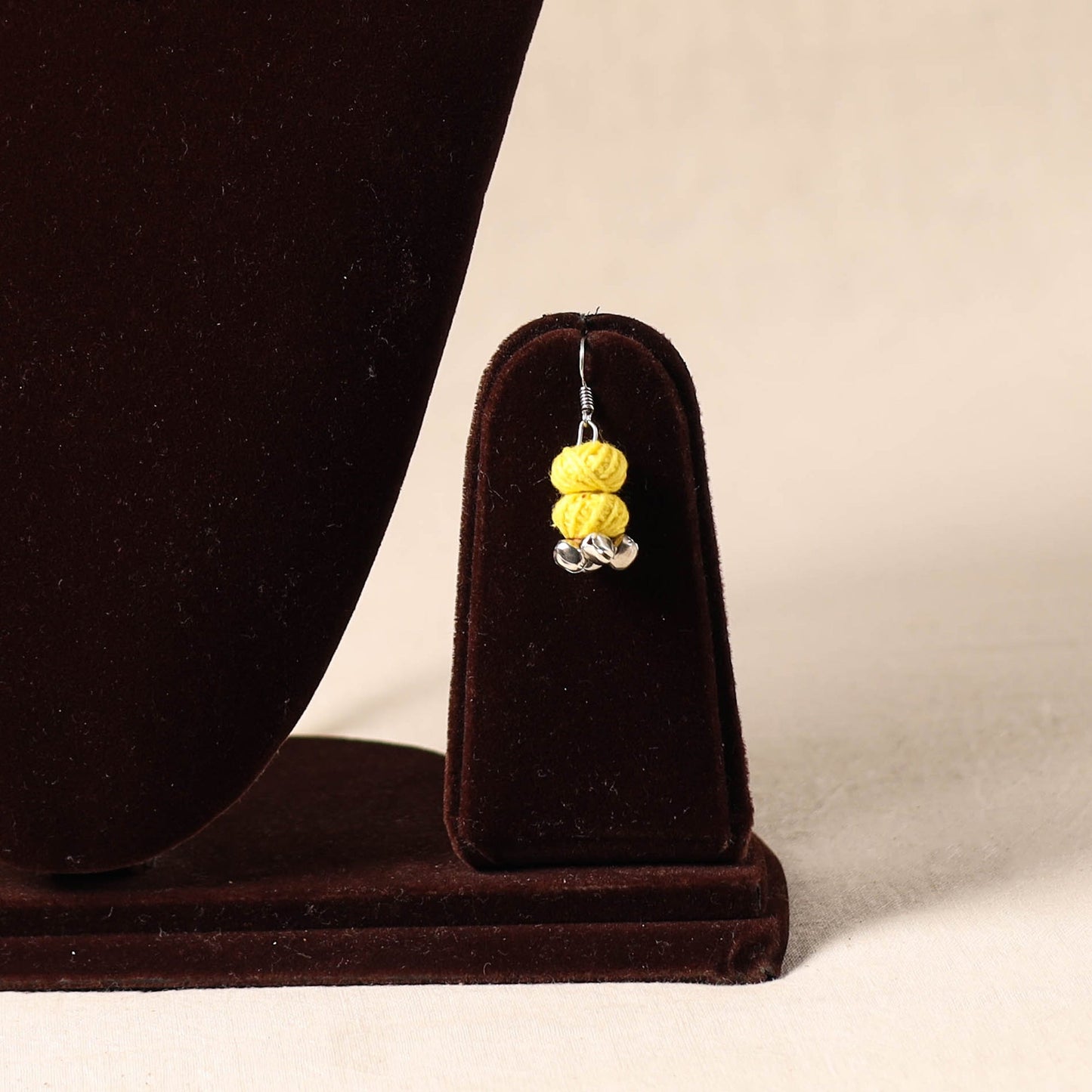 Yellow German Silver Thread Beads Necklace Set