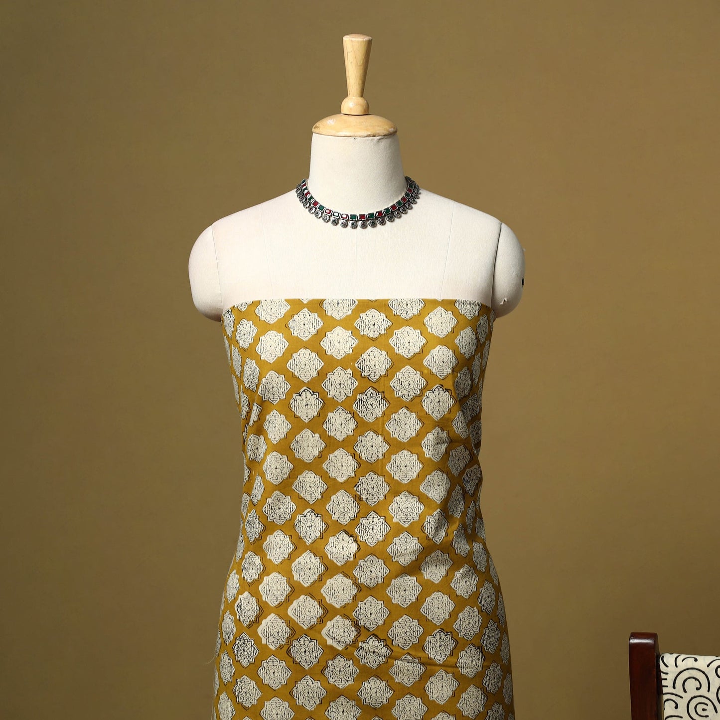 Hand bagru cotton 3pc unstitched dress material 24