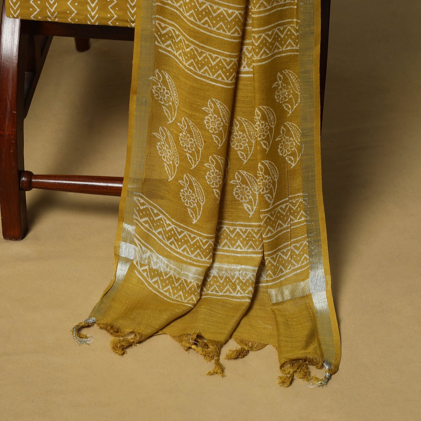 Hand jaipur linen 3pc unstitched dress material 25