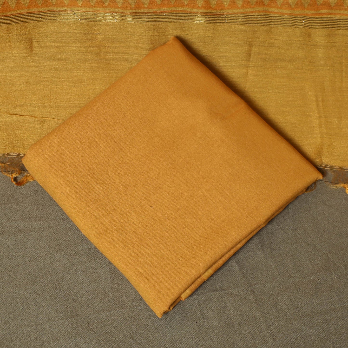 Hand block jaipur print maheshwari silk handloom 3pc