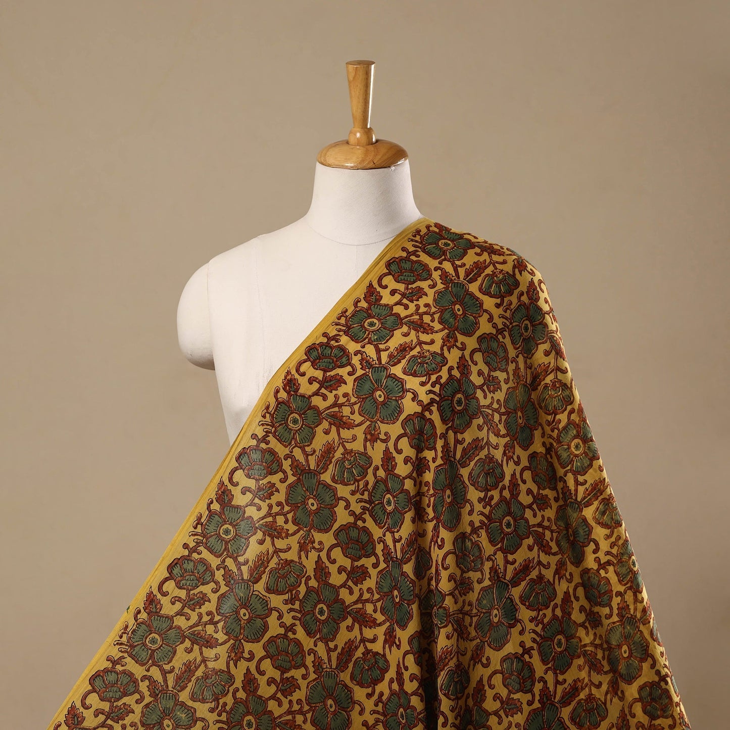 Hand pure mul cotton natural dyed fabric 02 - handcrafted