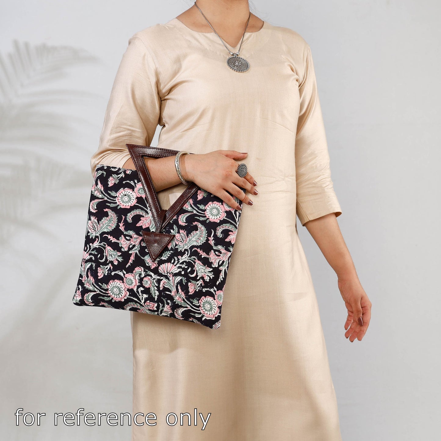 Yellow Handcrafted Bandhani Tie-Dye Leather Hand Bag