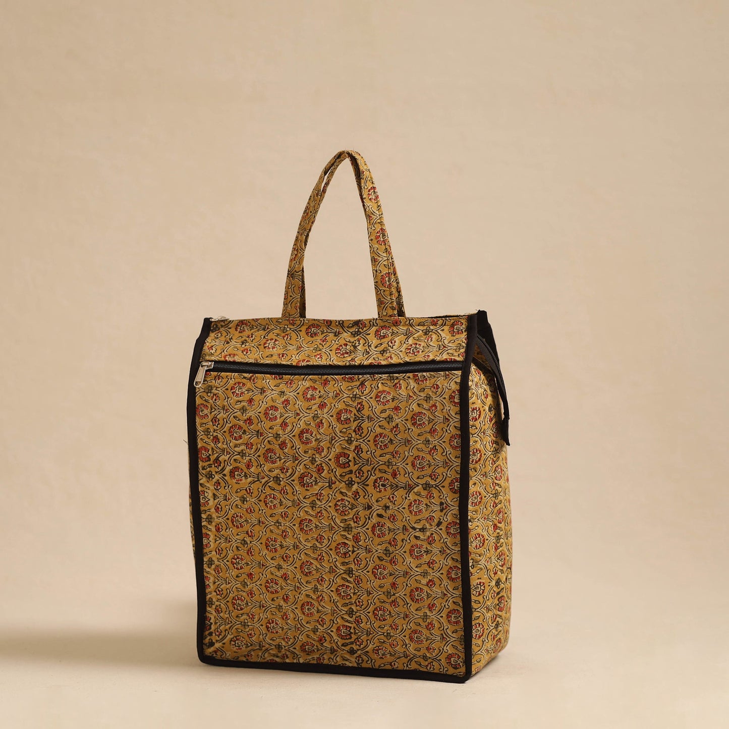 Yellow Handcrafted Cotton Shopping Hand Bag