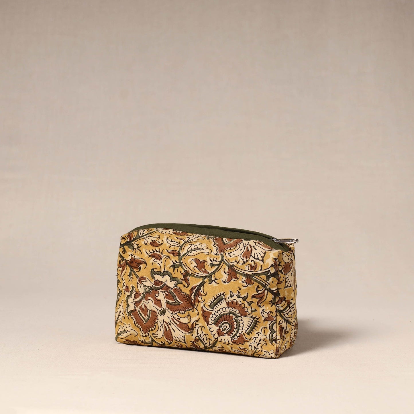 Brown - handcrafted fabric toiletry pouch 44